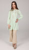 Nawal Gold Embroidered Long Modest Tunic - Mint - FINAL SALE