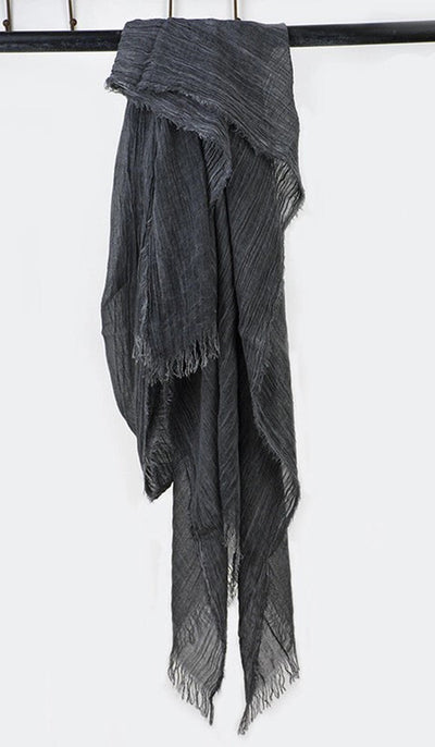 Celebrity Lightweight Cotton/Linen Non-Slip Extra Large Wrap Hijab - Off Black