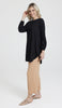Donya Mostly Cotton Simple Everyday Tunic - Black
