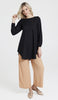 Donya Mostly Cotton Simple Everyday Tunic - Black