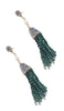 Emerald Green Crystal Turkish Tassel Earrings