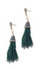 Emerald Green Crystal Turkish Tassel Earrings