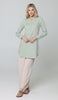 Parisa Mostly Cotton Long Modest Everyday Tunic - Light Green