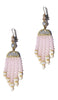 Pink Turkish Tassel Chandelier Earrings