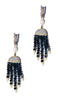 Sapphire Turkish Tassel Chandelier Earrings