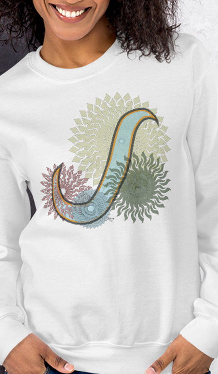 Pullover Sweatshirt with Arabic Initial - 'Rā' (ر)