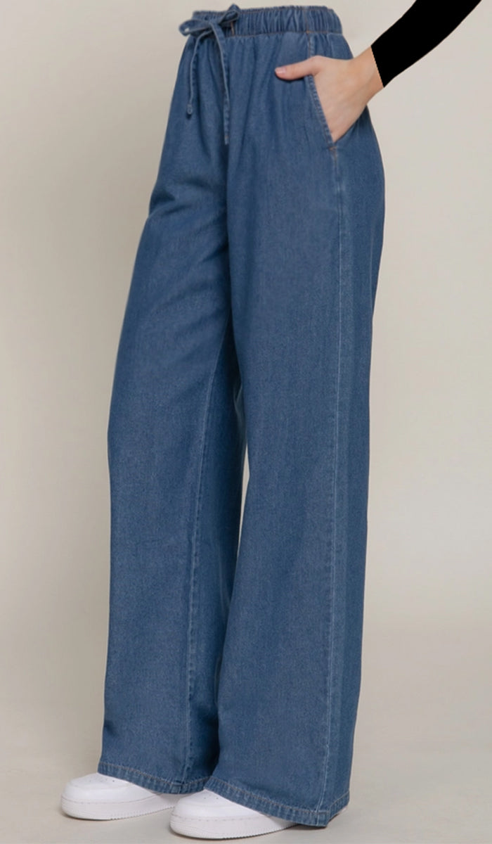 【WONDER WONDER】[MADE] Lina Long Wide Denim Pants Wide Leg Denim Trousers CJ415 - Korean Women's Fashion | LEWKIN