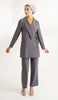 Abeer Light Long Comfy Wrap Jacket - Purple Gray - Final Sale