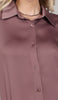 Afroze Silky Formal Button-down Shirt - Mauve - Final Sale