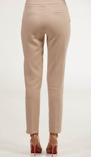 Alma Tailored Stretch Cigarette Pants - Taupe