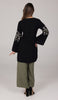 Gulzar Embroidered Long Modest Tunic - Black - PREORDER (ships in 2 weeks)