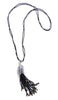 Turkish Artisan Tulip Tassel Necklace - Black