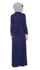 Asifa Navy / Gray 2 in 1 Reversible Abaya with wrap Hijab - ARTIZARA.COM