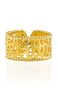 22kt Gold Plated Sterling Silver Adjustable Shahadah Band Ring - ARTIZARA.COM