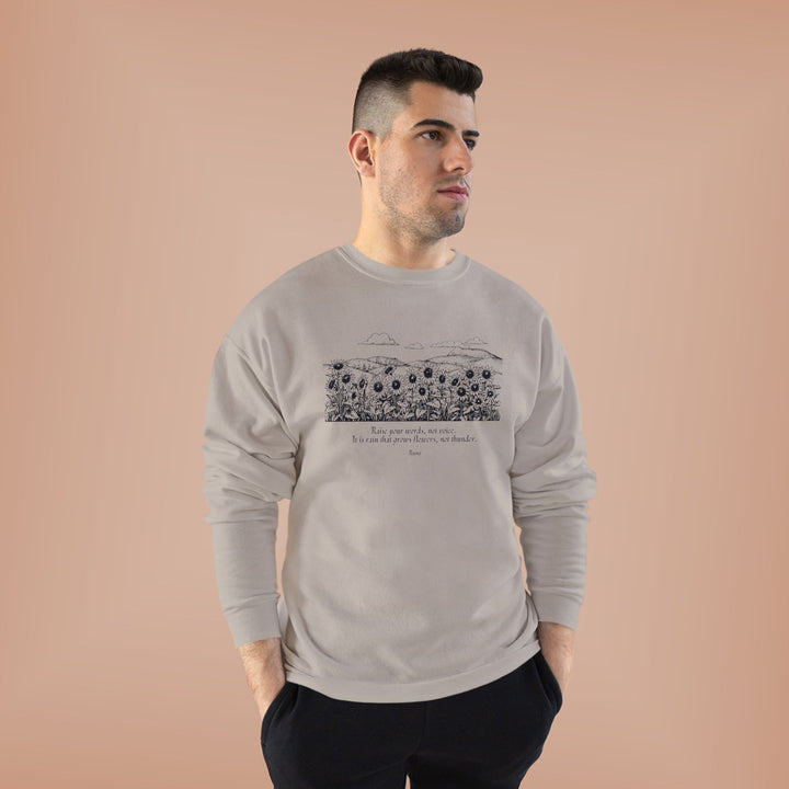 Satr Collection Unisex Eco-Friendly Crewneck Pullover Sweatshirt - Rain