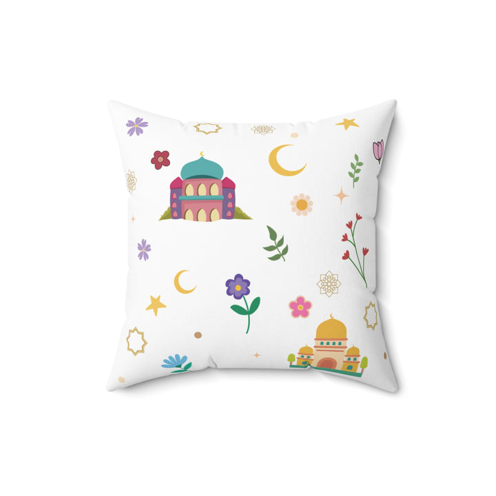 Kids Islamic Emblems Reversible Pillow - Multicolor