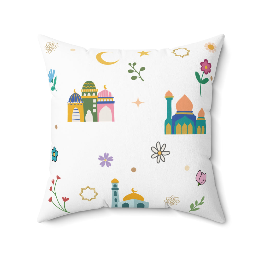 Kids Islamic Emblems Reversible Pillow - Multicolor