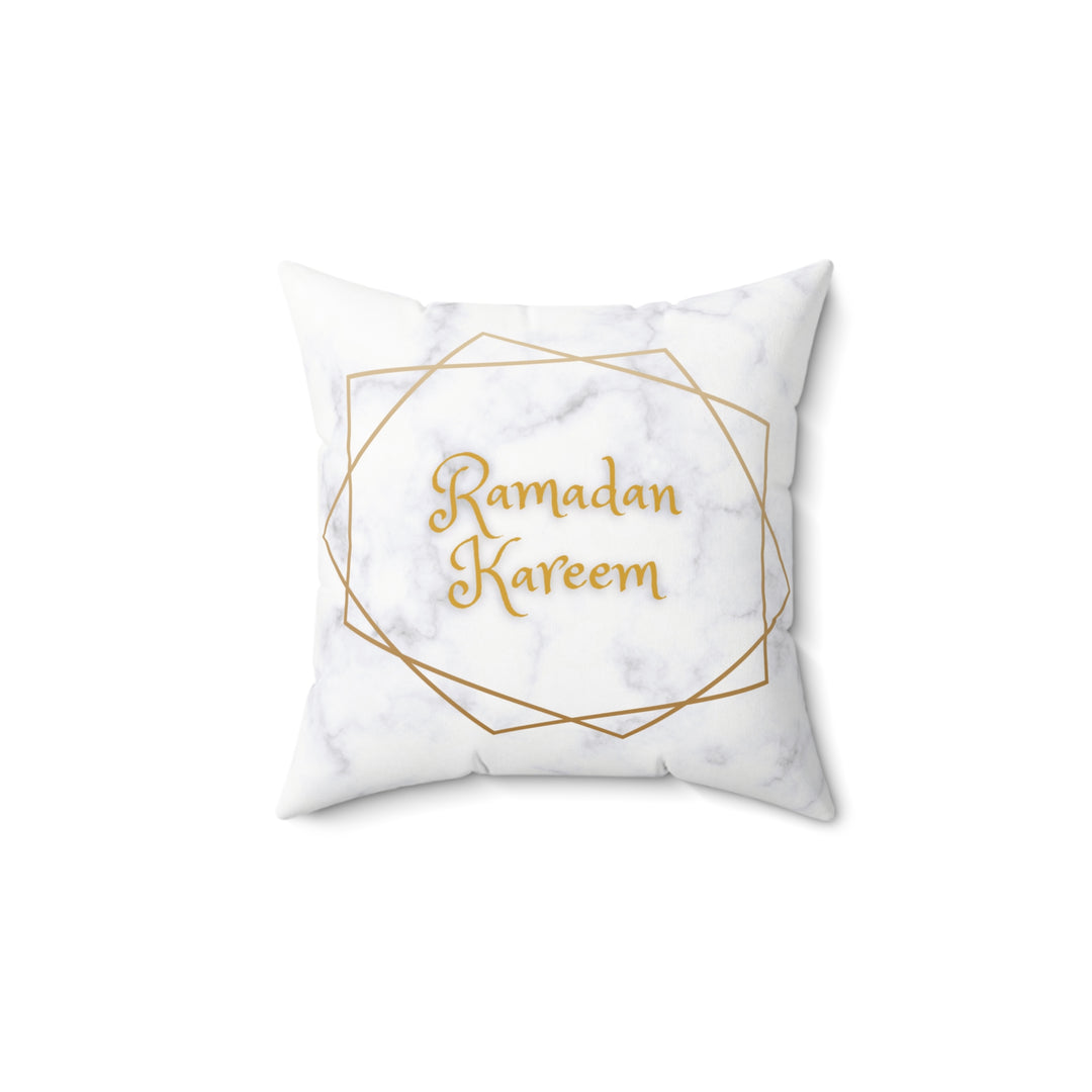 Marble Print Ramadan Kareem / Eid Mubarak Reversible Pillow