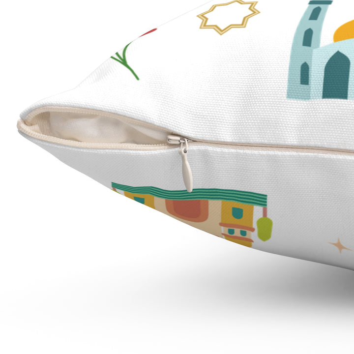 Kids Islamic Emblems Reversible Pillow - Multicolor