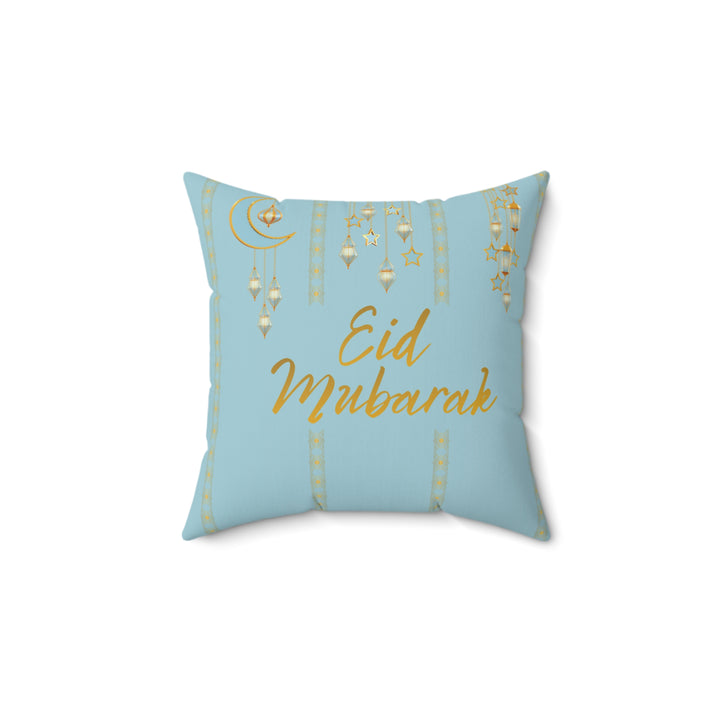 Ramadan Kareem/ Eid Mubarak Reversible Pillow - Blue and Gold Lanterns