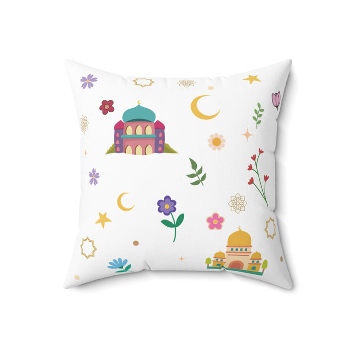 Kids Islamic Emblems Reversible Pillow - Multicolor