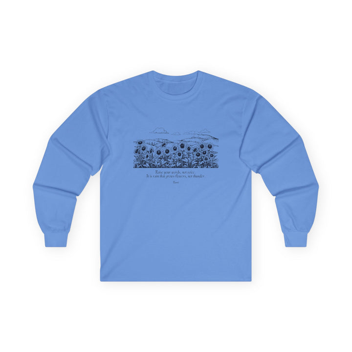 Satr Collection Unisex Long Sleeve 100% Cotton T-Shirt - Rain