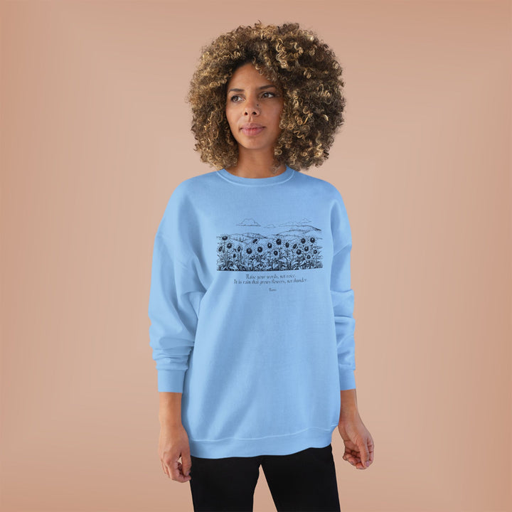 Satr Collection Unisex Eco-Friendly Crewneck Pullover Sweatshirt - Rain