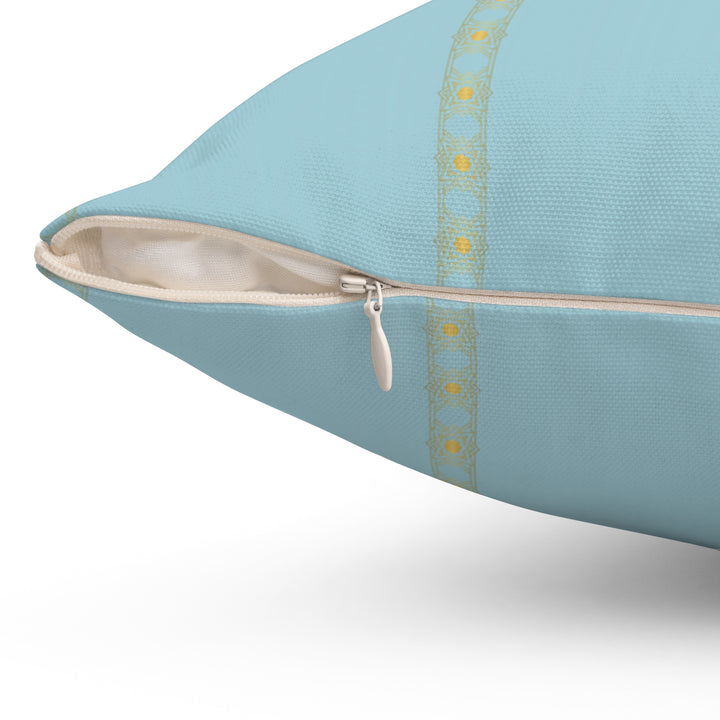 Ramadan Kareem/ Eid Mubarak Reversible Pillow - Blue and Gold Lanterns