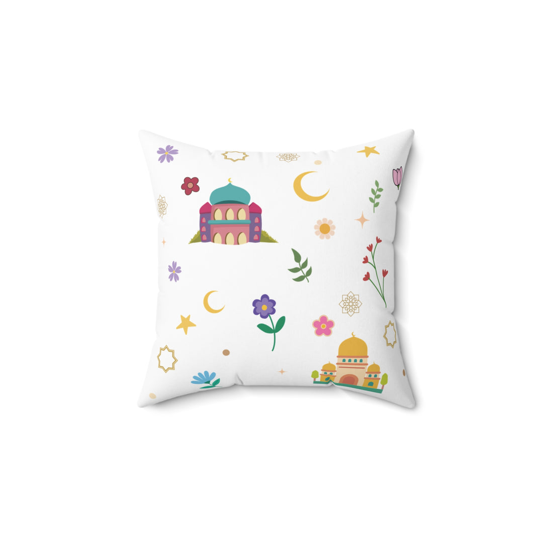 Kids Islamic Emblems Reversible Pillow - Multicolor