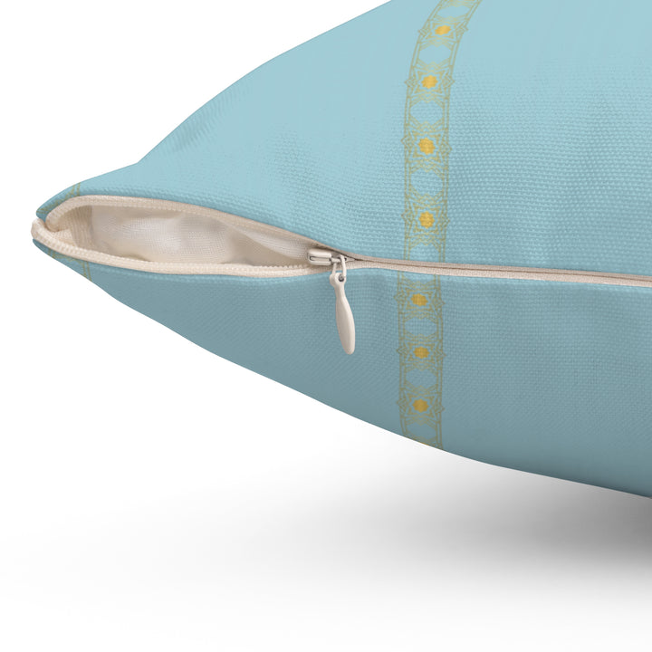 Ramadan Kareem/ Eid Mubarak Reversible Pillow - Blue and Gold Lanterns