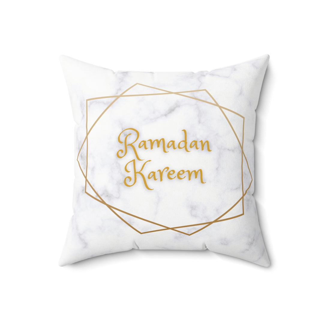 Marble Print Ramadan Kareem / Eid Mubarak Reversible Pillow