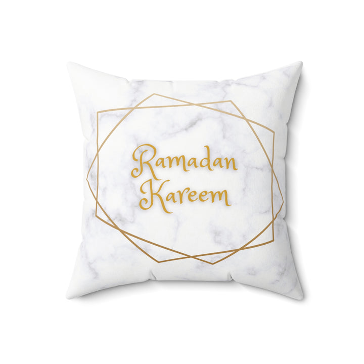 Marble Print Ramadan Kareem / Eid Mubarak Reversible Pillow