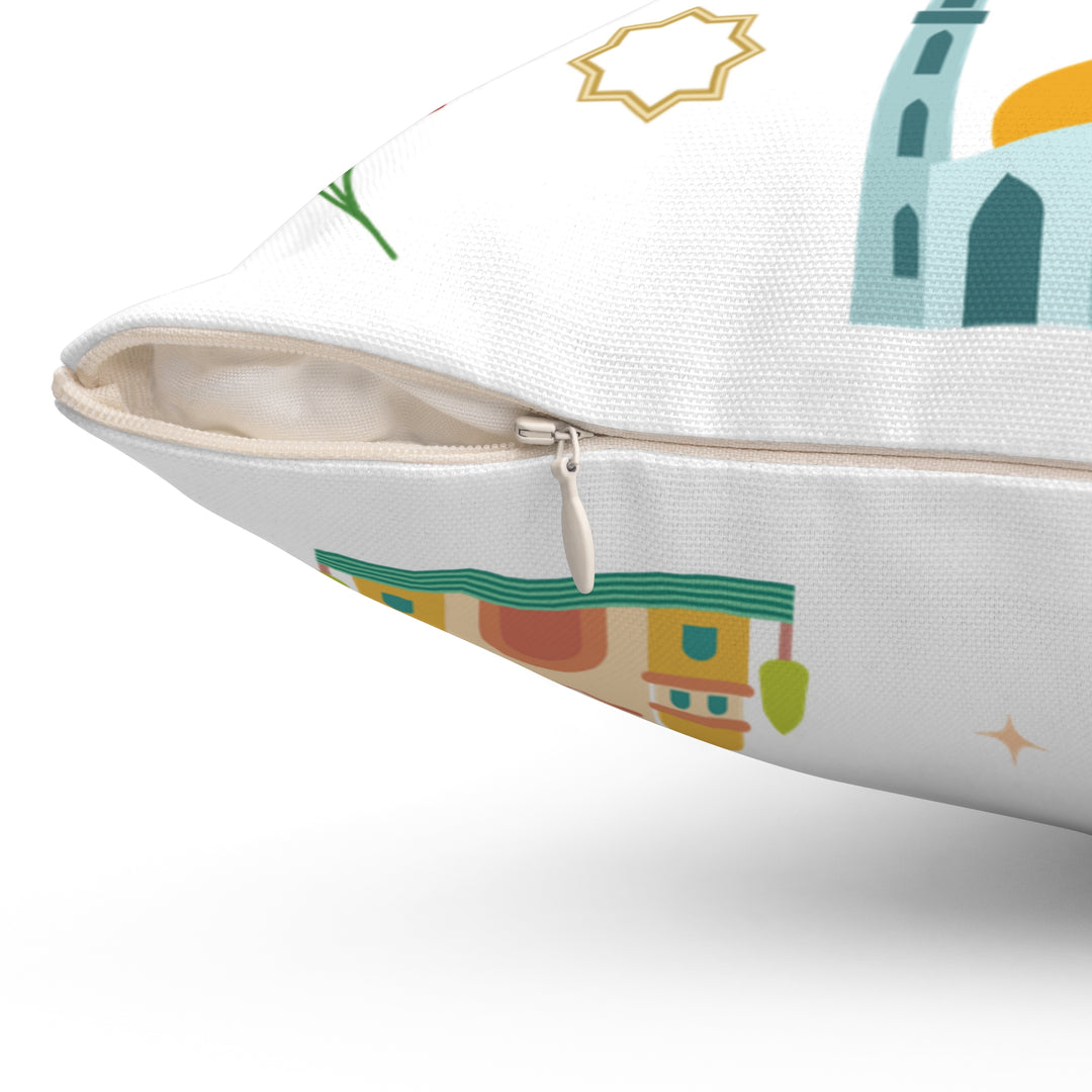 Kids Islamic Emblems Reversible Pillow - Multicolor