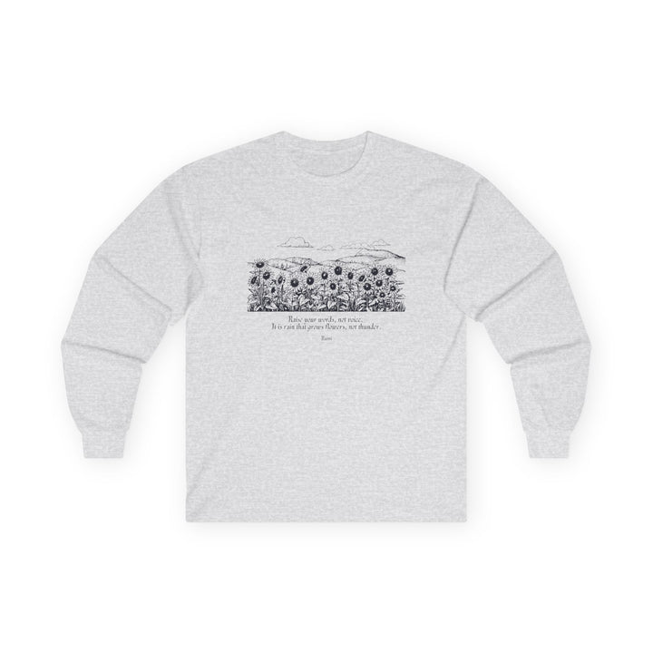 Satr Collection Unisex Long Sleeve 100% Cotton T-Shirt - Rain