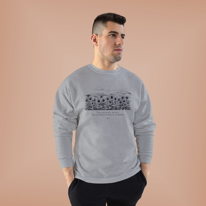 Satr Collection Unisex Eco-Friendly Crewneck Pullover Sweatshirt - Rain