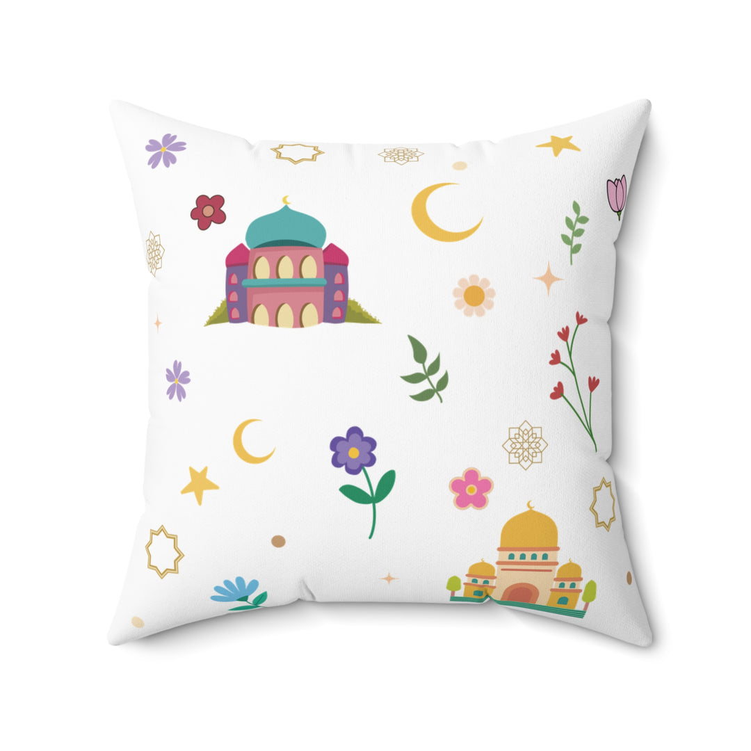 Kids Islamic Emblems Reversible Pillow - Multicolor