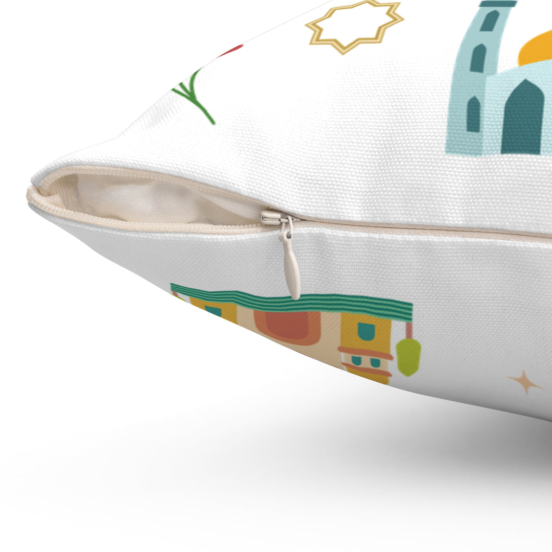 Kids Islamic Emblems Reversible Pillow - Multicolor