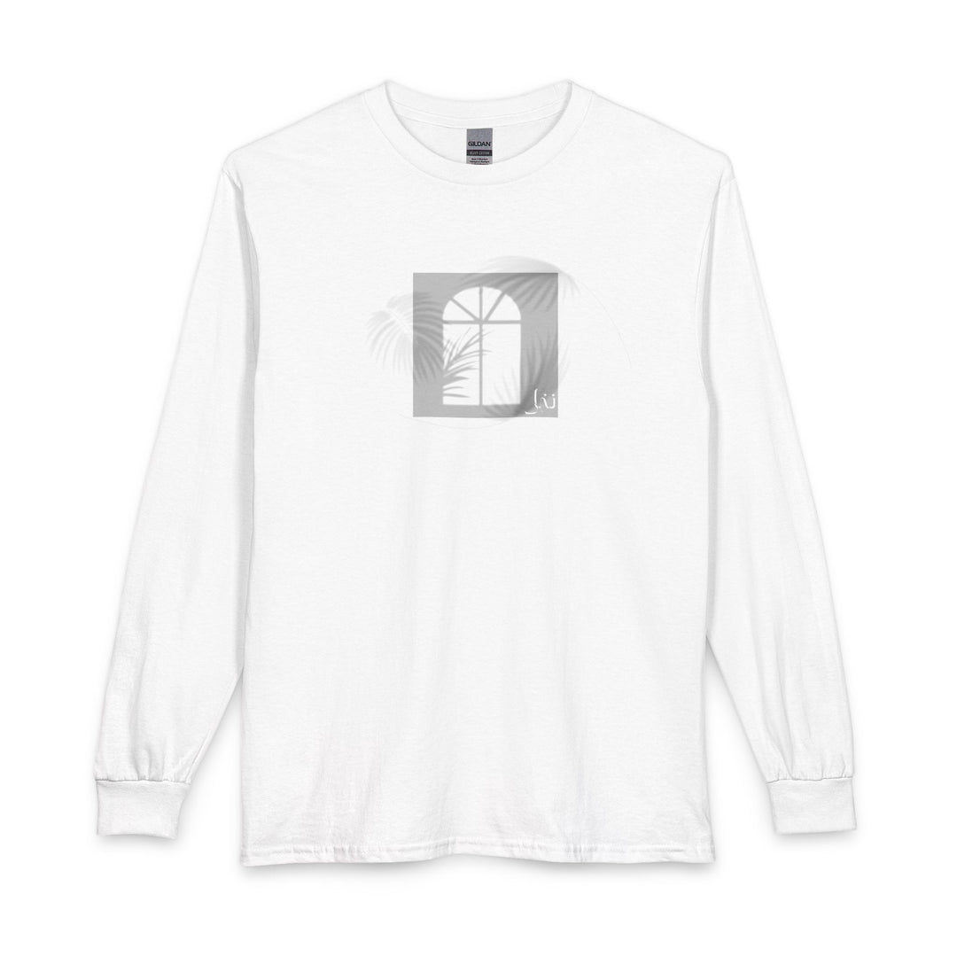 100% Cotton Unisex Long Sleeve Arabic Calligraphy Graphic Tee - "نخل" (Palm)