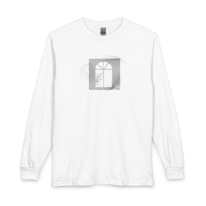 100% Cotton Unisex Long Sleeve Arabic Calligraphy Graphic Tee - "نخل" (Palm)
