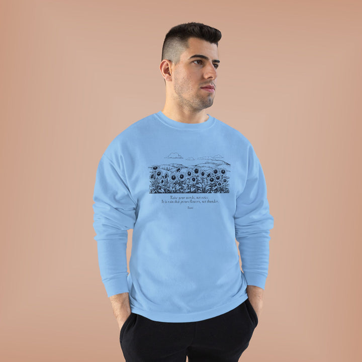 Satr Collection Unisex Eco-Friendly Crewneck Pullover Sweatshirt - Rain