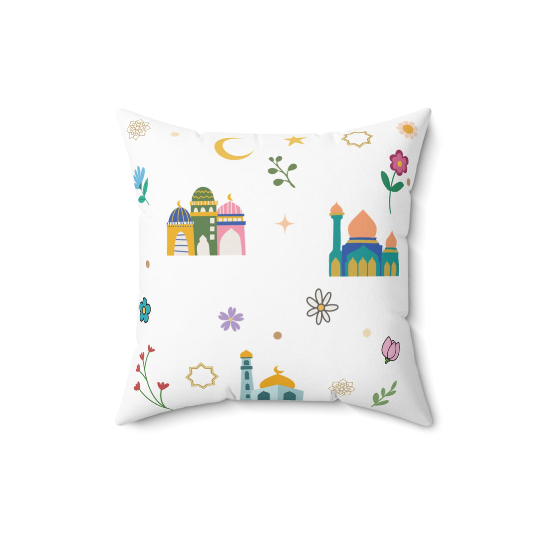 Kids Islamic Emblems Reversible Pillow - Multicolor