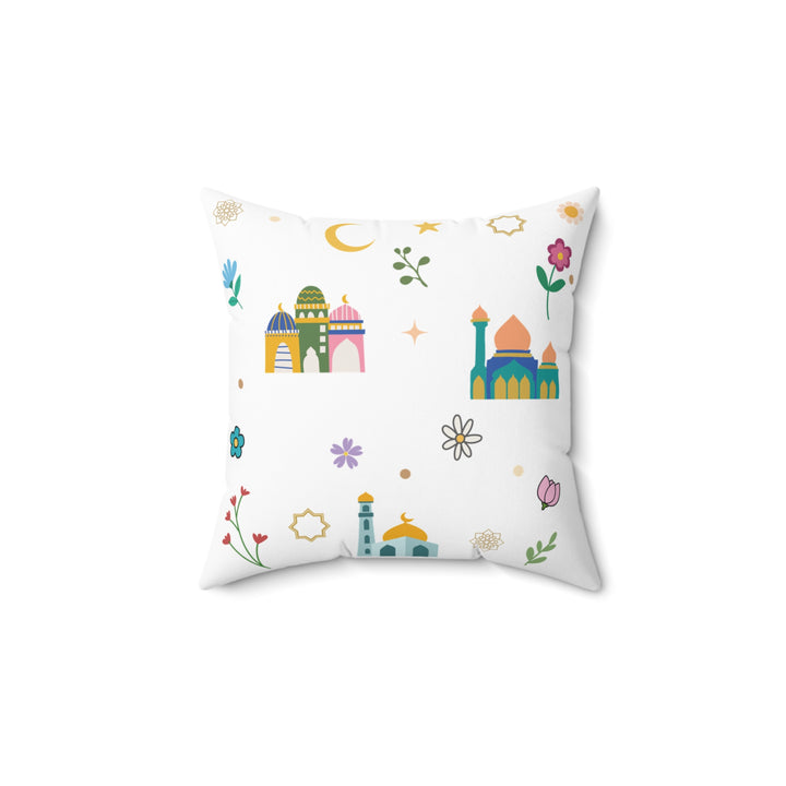 Kids Islamic Emblems Reversible Pillow - Multicolor