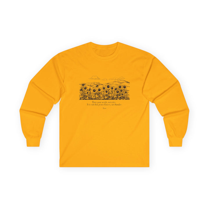 Satr Collection Unisex Long Sleeve 100% Cotton T-Shirt - Rain