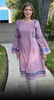 Aicha Embroidered Cotton Modest Midi Tunic - Mauve - PREORDER (ships in 2 weeks)