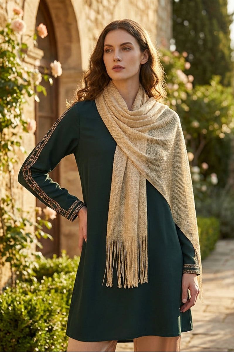 Tunique longue et modeste de tous les jours Parisa Mostly Cotton - Charbon - PRÉCOMMANDE (expédiée dans 2 semaines)
