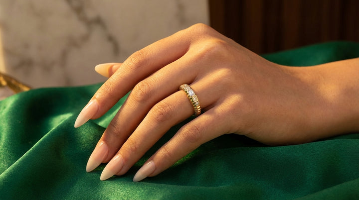 Eden Gold plated Sterling Silver Adjustable Ring with MashaAllah Engraving
