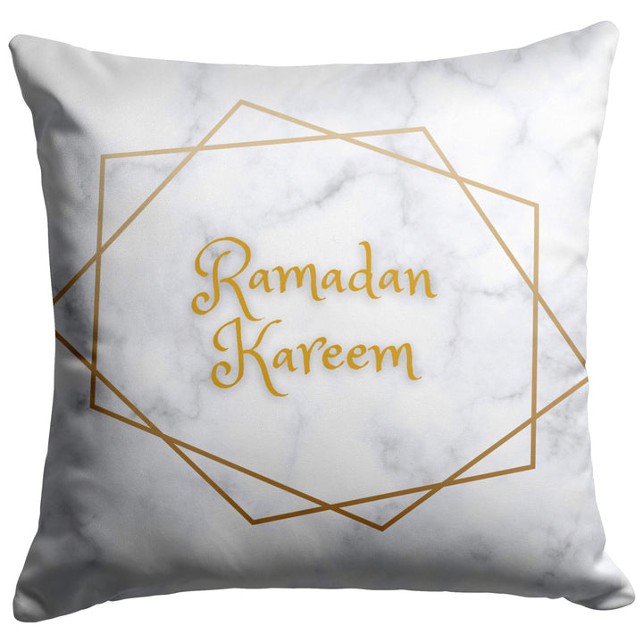 Marble Print Ramadan Kareem / Eid Mubarak Reversible Pillow