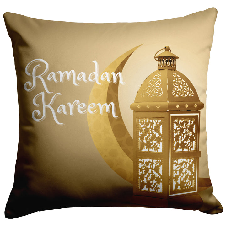 Ramadan Kareem / Eid Mubarak Reversible Pillow - Crescent & Lantern