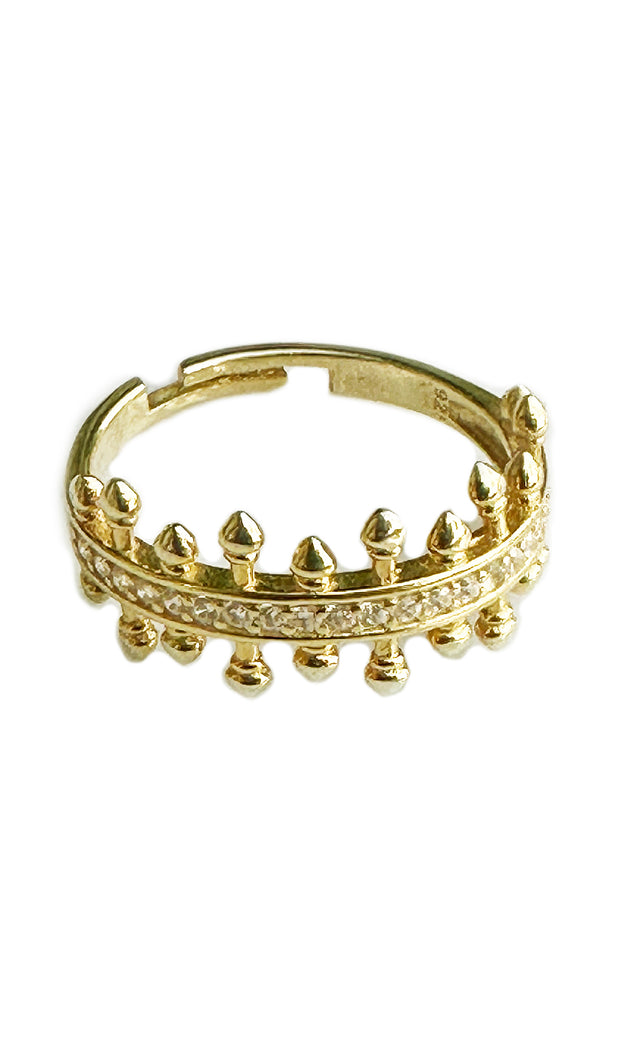 Ezra Gold plated Sterling Silver Adjustable Ring with MashaAllah Engraving