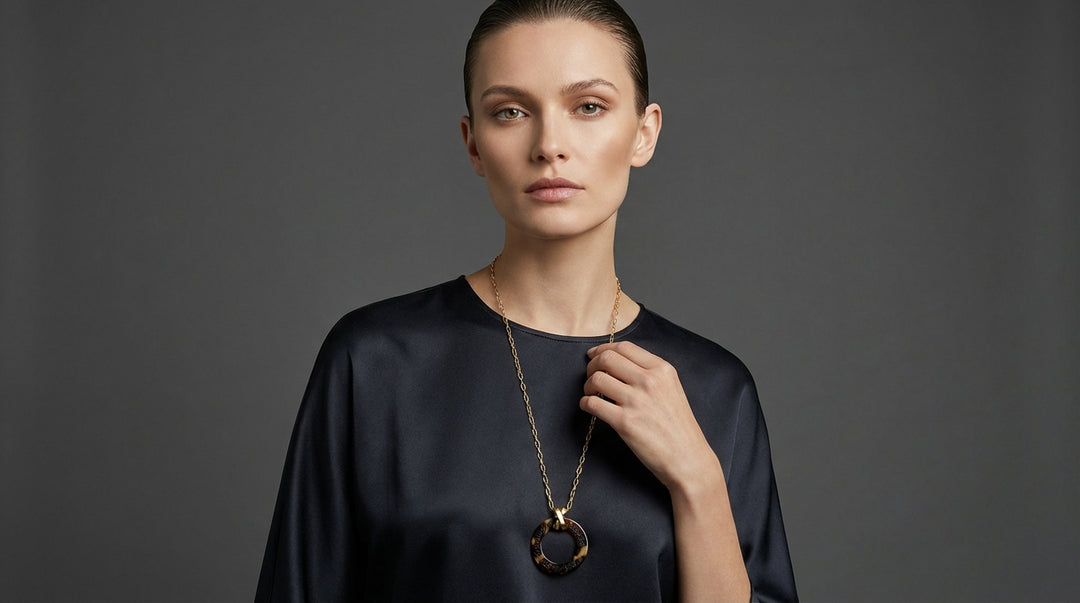 Gold plated Sterling Silver Hand engraved Evil Eye Necklace